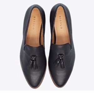 NISOLO Frida black tassel smoking  loafer size 7